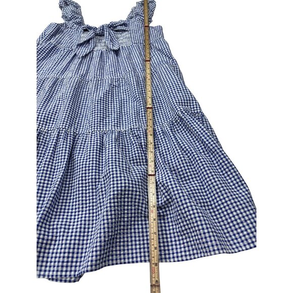 Old Navy Blue & White Gingham Tiered Sundress Size L - Picture 5 of 9